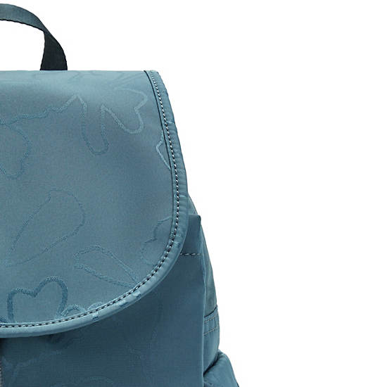 Kipling City Pack Small Classic Printed Rygsække Mørkeblå Grå | DK 1505QM